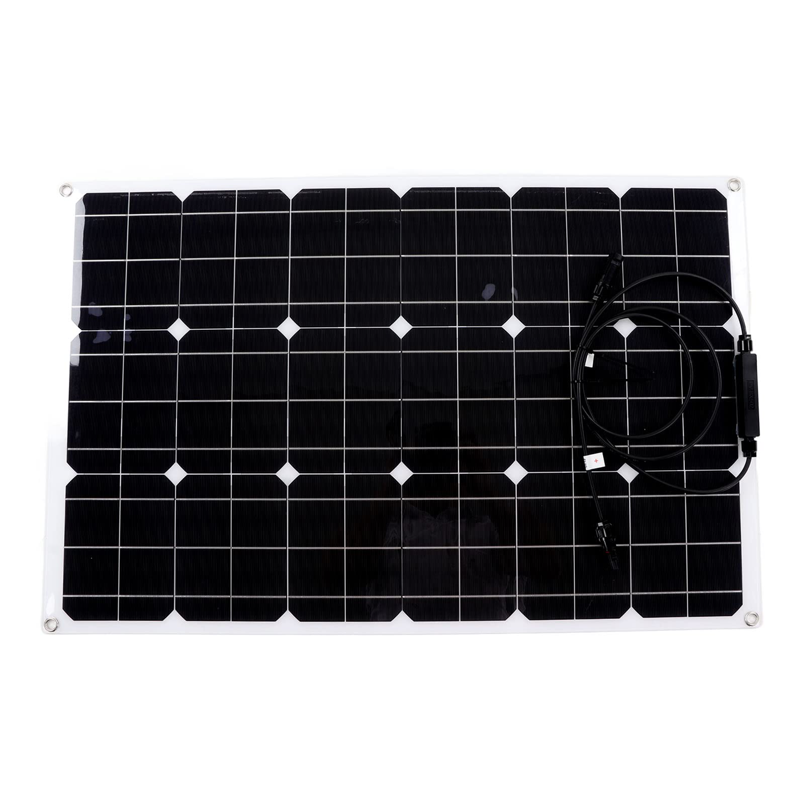 Garosa Panel Solar Flexible, Panel de Carga Solar Monocristalino 90 W 16 V Ligero Plug and Play para Exteriores RV Coche, Fácil Carga para Viajes Camping Uso