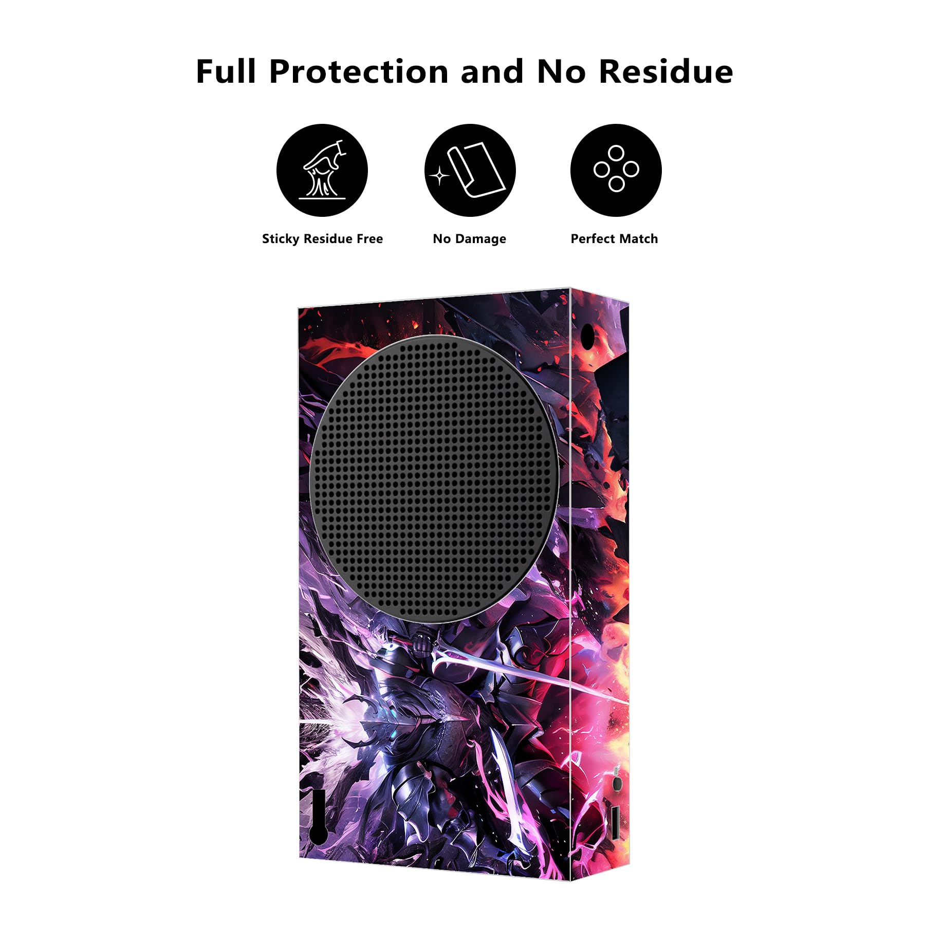 playvital PlayVital Pegatina para Xbox Series S Calcomanía Vinilo Adhesivo Cubierta de XB Series S Etiqueta Skin Decal Cover Pegatinas de la Piel para Xbox Series S Mando Consola(Caballero Malvado)