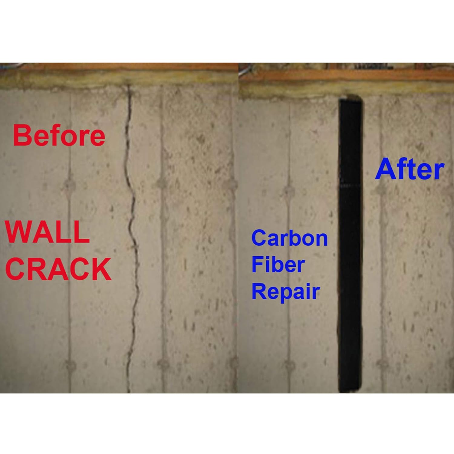 25 ft - Carbon Fiber-Basement Wall Crack Repair Kit - Carbon Fiber Foundation Wall Repair - Easy DIY Repair Includes Epoxy, Tools & Safety Gear