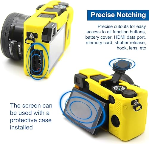 Miniatura 5 de Funda para cámara digital Sony Alpha A6100 A6300 A6400 ILCE-6100 ILCE-6300 ILCE-6400, carcasa de silicona suave antiarañazos, funda protectora de