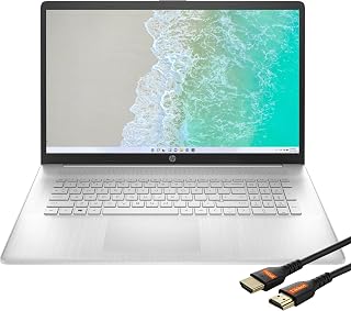 HP 17inch Screen Laptop| Windows 11| AMD Ryzen 5 5500U| FHD IPS Display Fast Charge| USB Type-C| Webcam| HDMI Cable (32GB RAM | 1TB PCIe SSD)