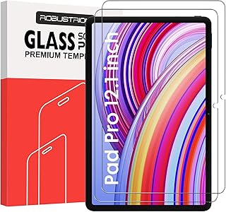 روبيستريون واقي شاشة من الزجاج المقوى لجهاز ريدمي باد برو 12.1 انش قطعتين تابلت 12.1 شفاف