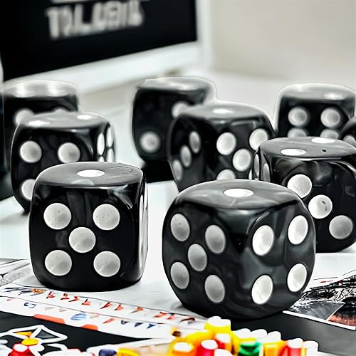 Vista 28 de Luck Lab Paquete de 10 dados D6 – Dados acrílicos para juegos de mesa y juegos de mesa RPG MTG DND (perla morado)