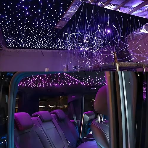 Vista 11 de AKEPO Luces de fibra óptica parpadeantes de 16 W RGBW APP de tamaño pequeño, 300 unidades activadas por música, 0.03 pulgadas, 9.8 pies/9.8 ft, kit