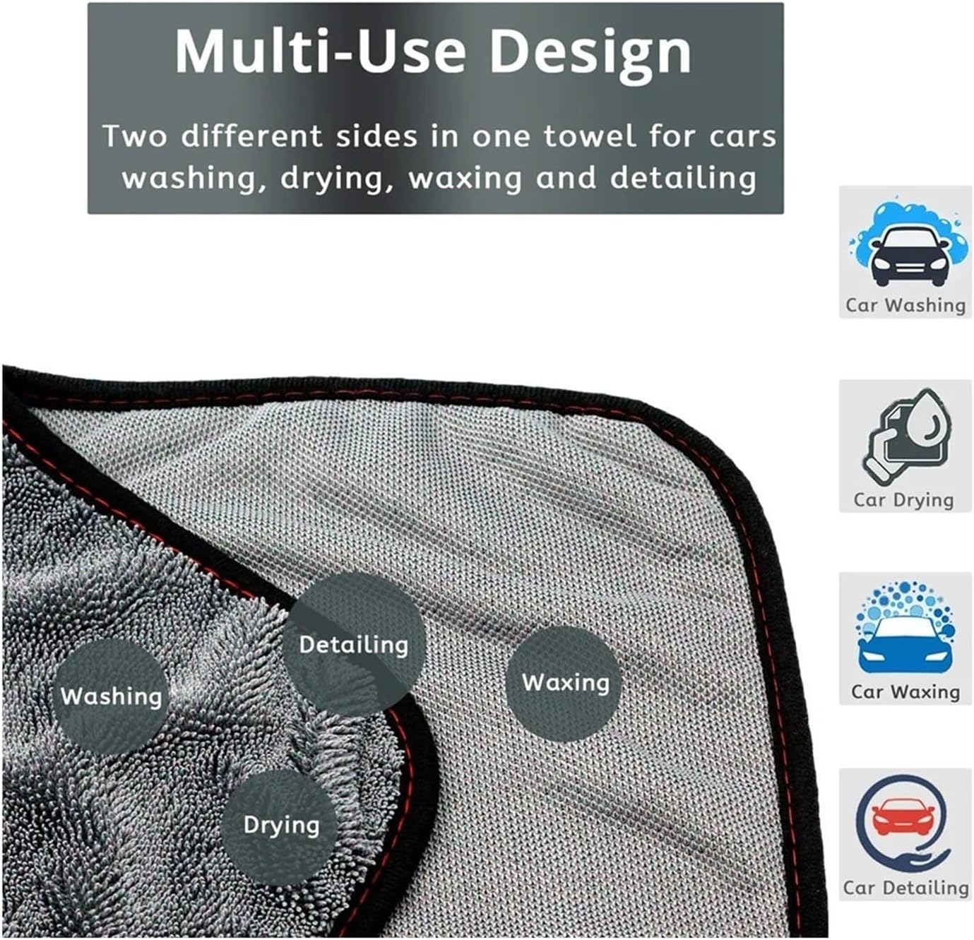 Ultra Absorbent Microfiber Towels for Car Washing and Drying - for Vehicle Cleaning and Glass Care(60x160cm)