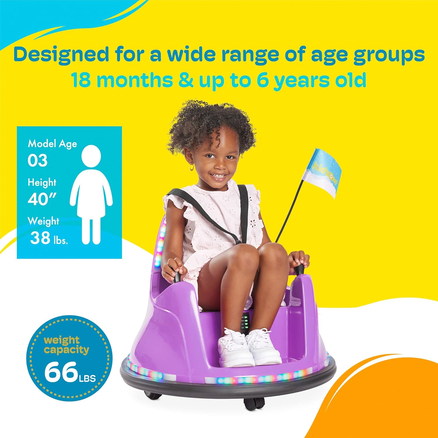 Kidzone Smart Bumper Car age and weight capacity