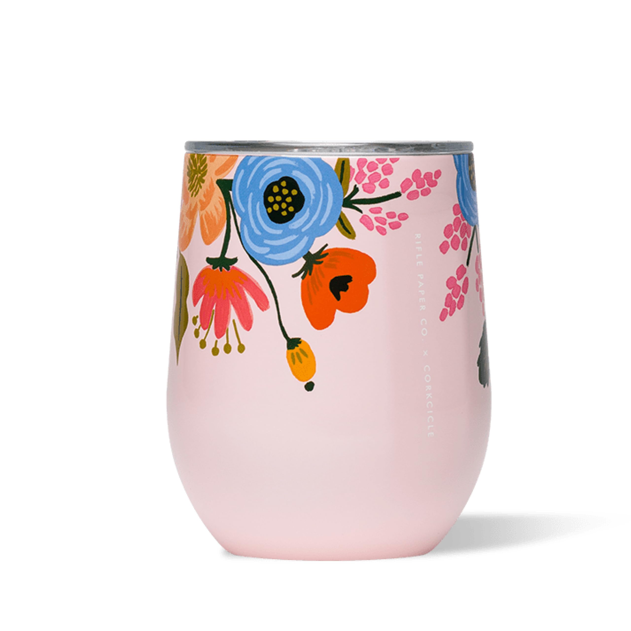 Corkcicle RP2312GBL Stemless | Triple Insulated Stainless Steel Wine Cup Tumbler | Reusable | (Gloss Blush, 12oz / 355ml)