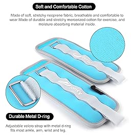 Ankle Weights, Wrist Leg Arm Weights for Women Men Kids Child with Adjustable Straps,A Pair of 3LBS(1.5LB Each Weight) Strength Training Weighted for Jogging, Running, Walking, Fitness, Sky Blue