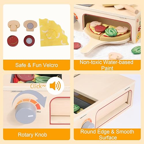 Miniatura 4 de Juguete de pizza de madera