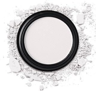 MEICOLY White Single Eyeshadow,Pressed Powder Matte Eye Shadow for Halloween SFX Mime Cosplay Makeup,White Cream to Powder Foundation for Makeup,High Pigment Eyeshadow for Day & Night
