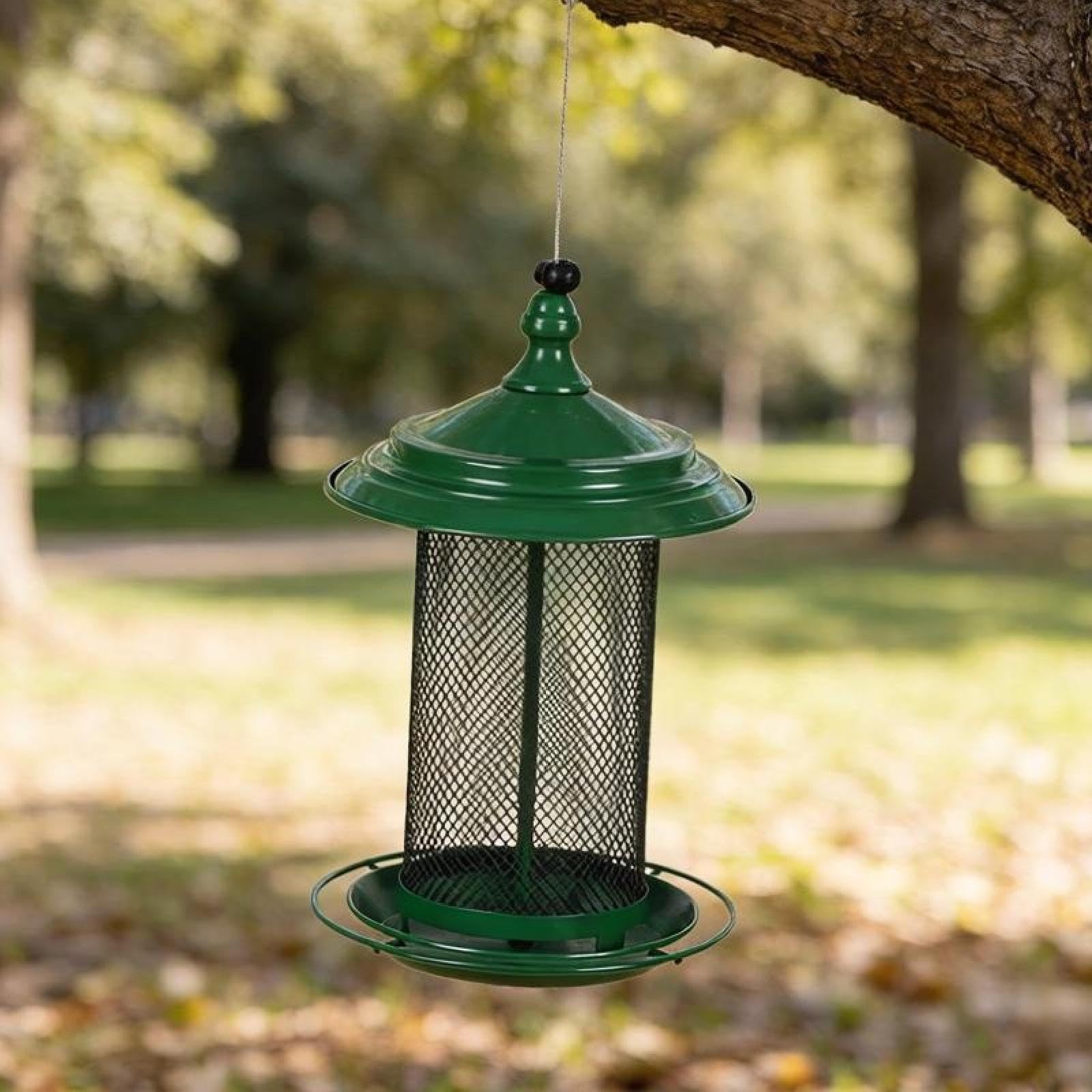 predolo Comedero para pájaros Comedero para pájaros de Gran Capacidad de Metal para colibríes Resistente a Intemperie para Patio Trasero,