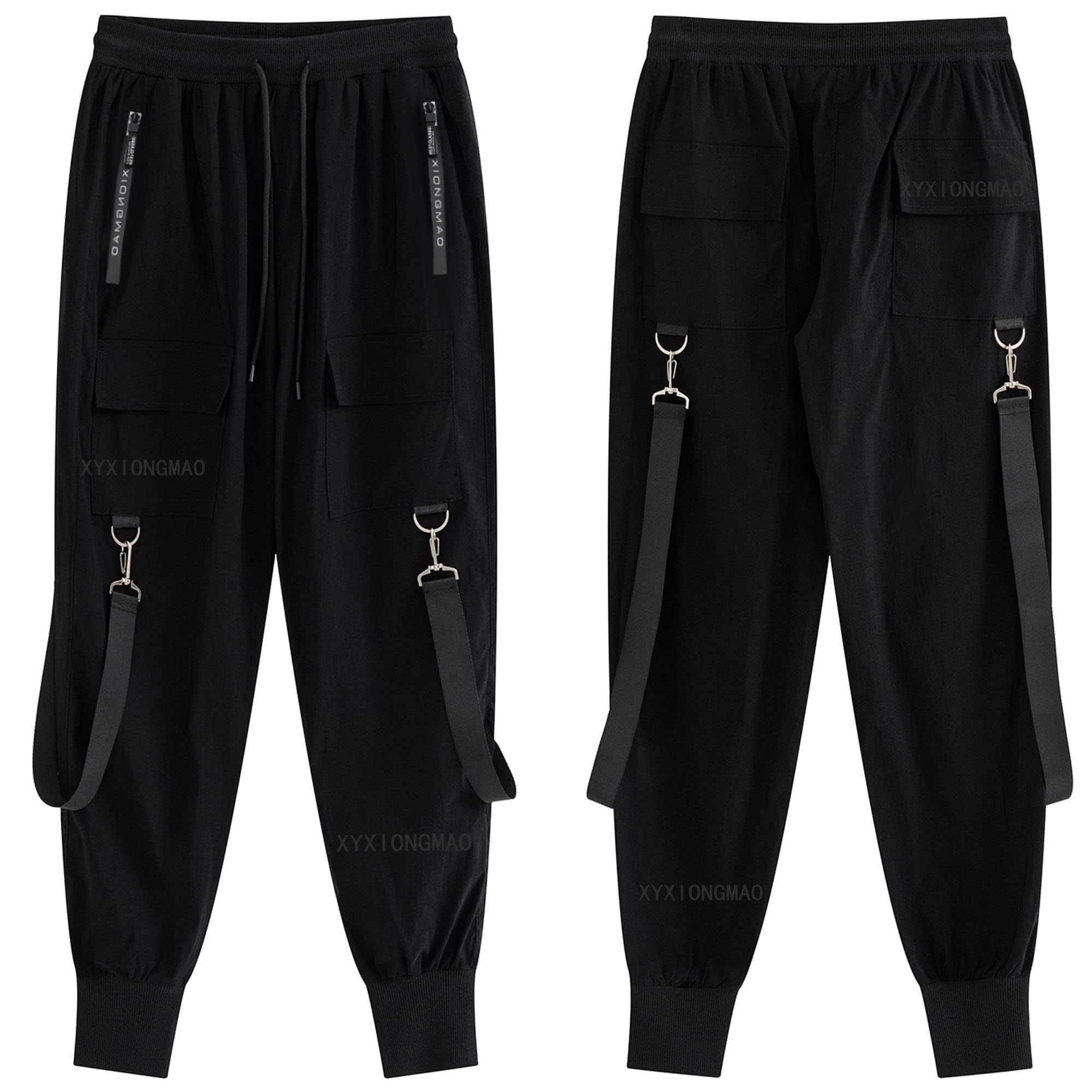 XYXIONGMAO Men's Unisex Cargo Harem Pants Functional Tactical Sweatpants Slacks Hip Hop Jogger Techwear Streetwear Overalls