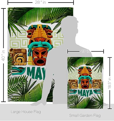 Miniatura 2 de Maya Garden House - Kit de bandera para casa de jardín, regional, México, Estados Unidos, Estados Unidos, país, decoración de área particular,