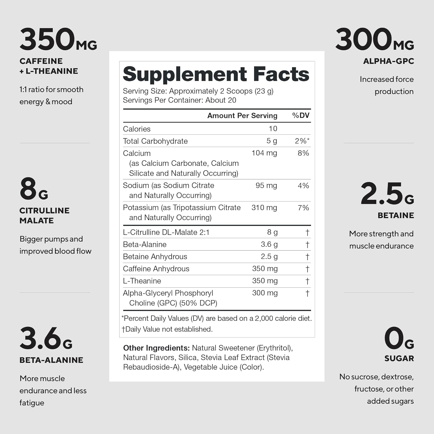 LEGION Pulse Pre Workout - All Natural Nitric Oxide Preworkout Drink to Boost Energy, Creatine Free, Naturally Sweetened, Beta Alanine, Citrulline, Alpha GPC (Cherry Limeade)