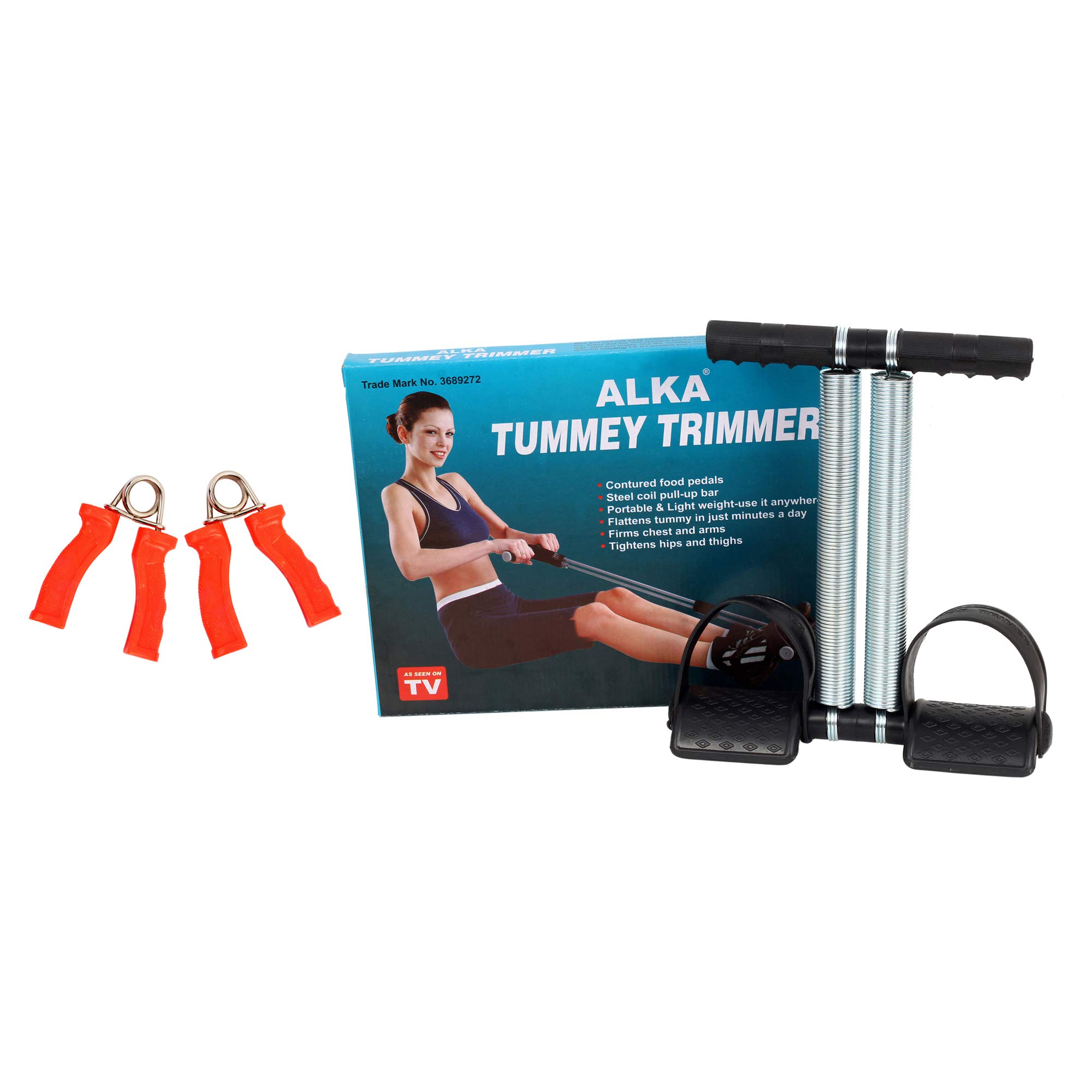 ALKA Double Steel Spring Tummy Trimmer Black Color with Hand Grip (B07VG4M8V3) Amazon Price History, Amazon Price Tracker