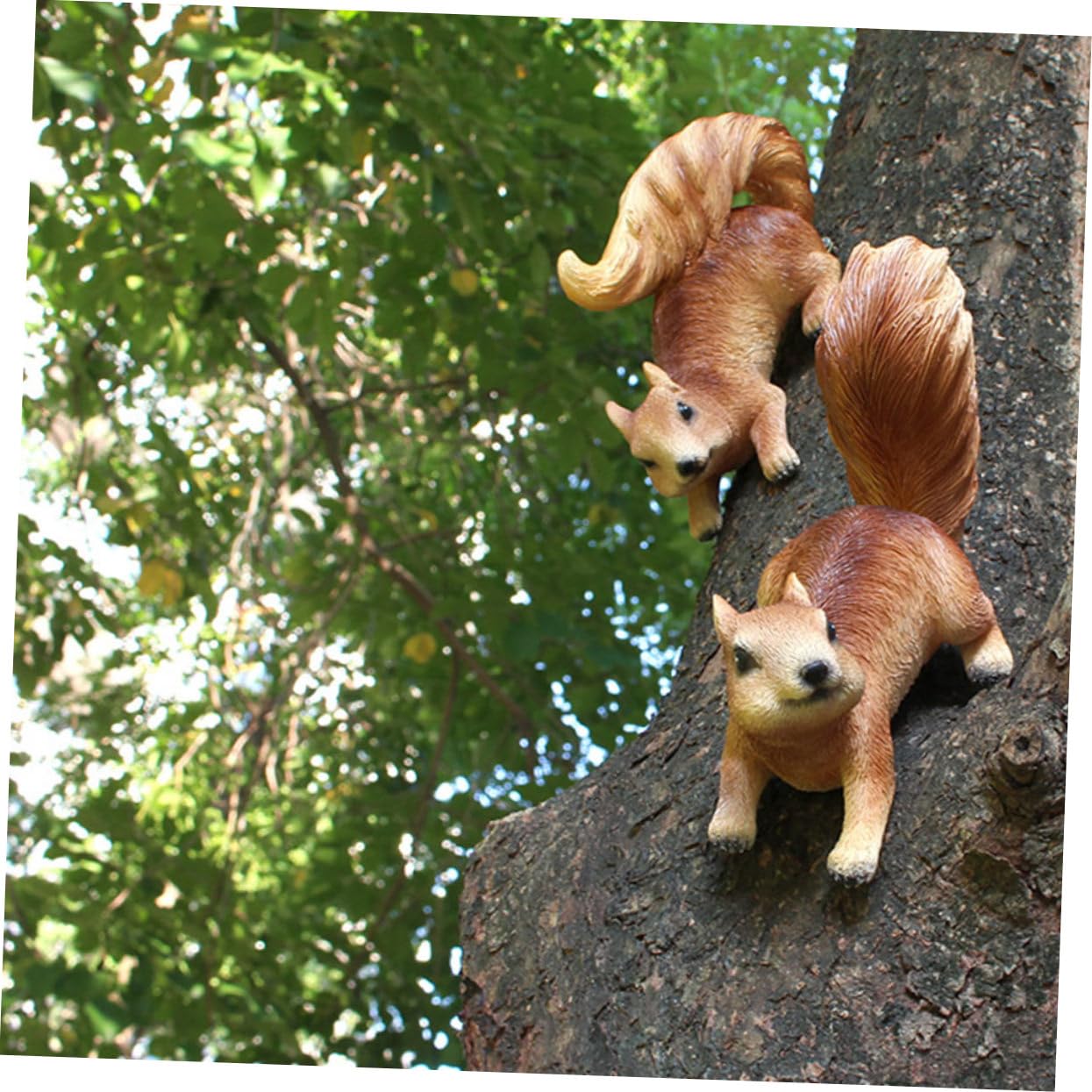 Eichhörnchen Dekor aus Kunstharz 2 Stück für Garten und Zuhause