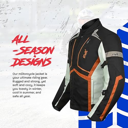 Miniatura 9 de Chaqueta de moto para hombre CE Blindado, Impermeable, para todo clima, L