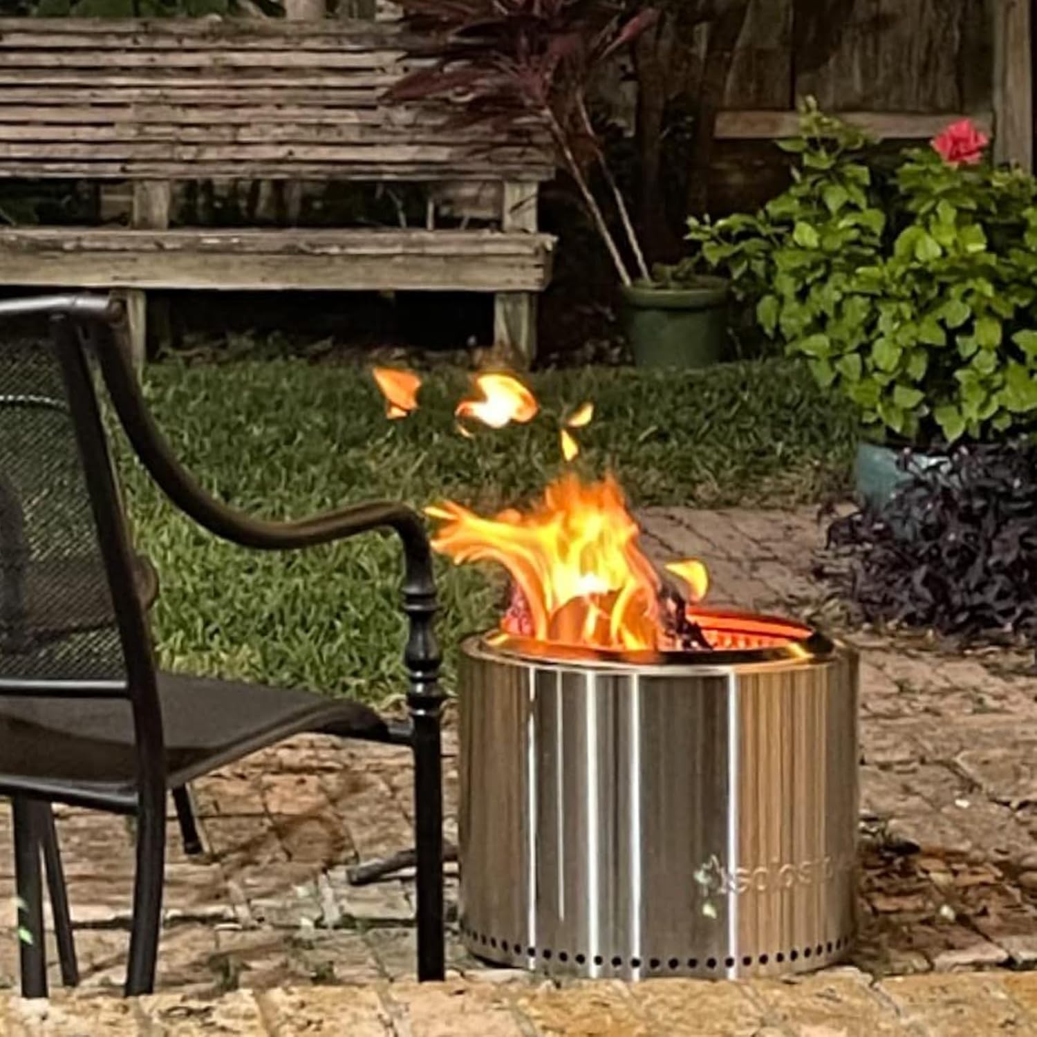 Fire Pit Lid for Solo Stove Yukon & Other 27 Inch Outdoor Fire Pits, Stainless Steel Fire Pit Cover Lid with Handle Camping Cover Stove Accessories