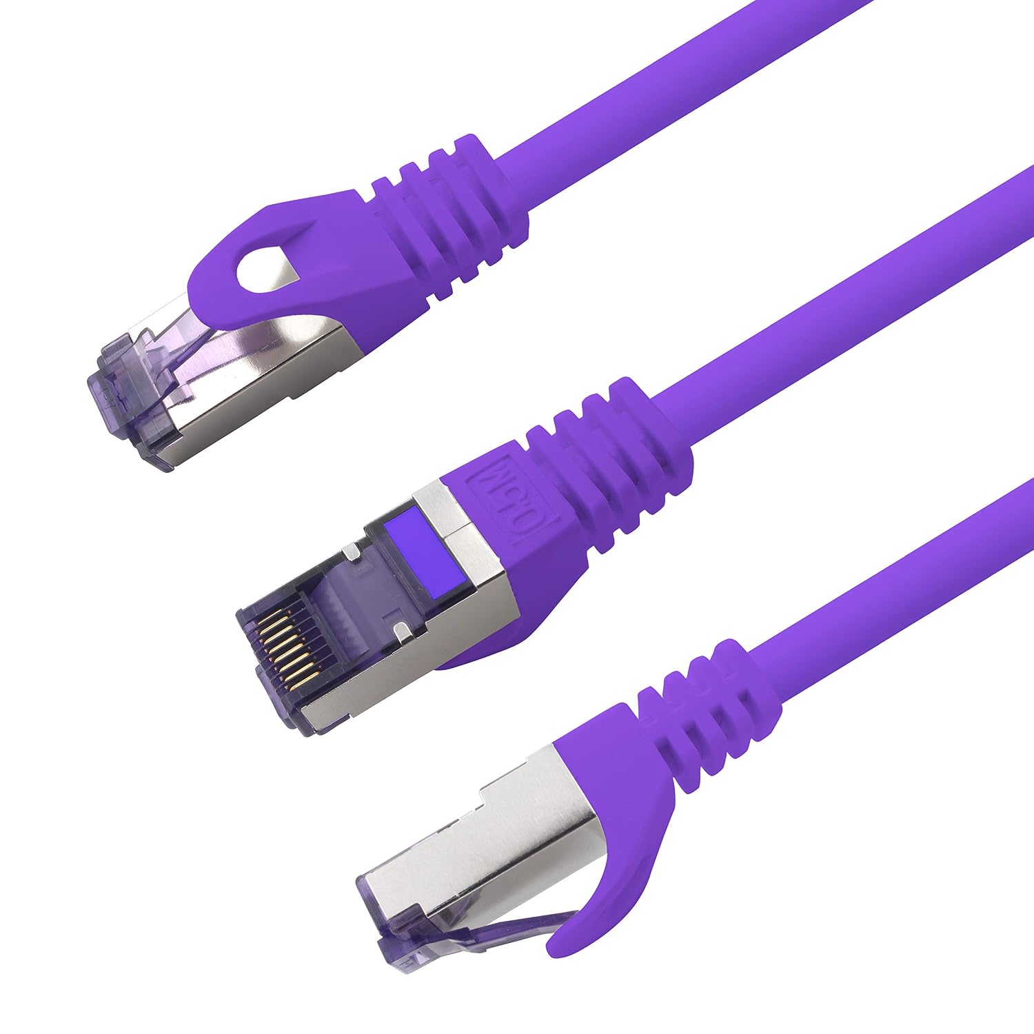 1aTTack.de Cat.7 LAN ethernet Cable 1,5m - Violet - Cat7 LAN Network 10GBASE-T - 10000 Mbps (Sftp Pimf) Double Shielded patchcable RJ45 Plug Cat.6a