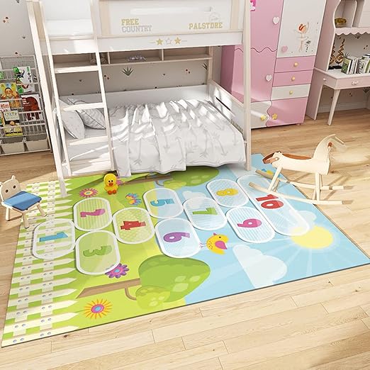 Amazon Co Jp 子供部屋 カラー キッズラグ 赤ちゃん プレイマット プレイルーム 遊べる 80 160cm 滑り止め キッズ 寝室 数字 幼稚園 カーペット 長方形 大判 子供部屋マット 長持ち 遊びマット マット じゅうたん 四季兼用 女の子 カーペット 薄手 防音 ふわふわ 転倒