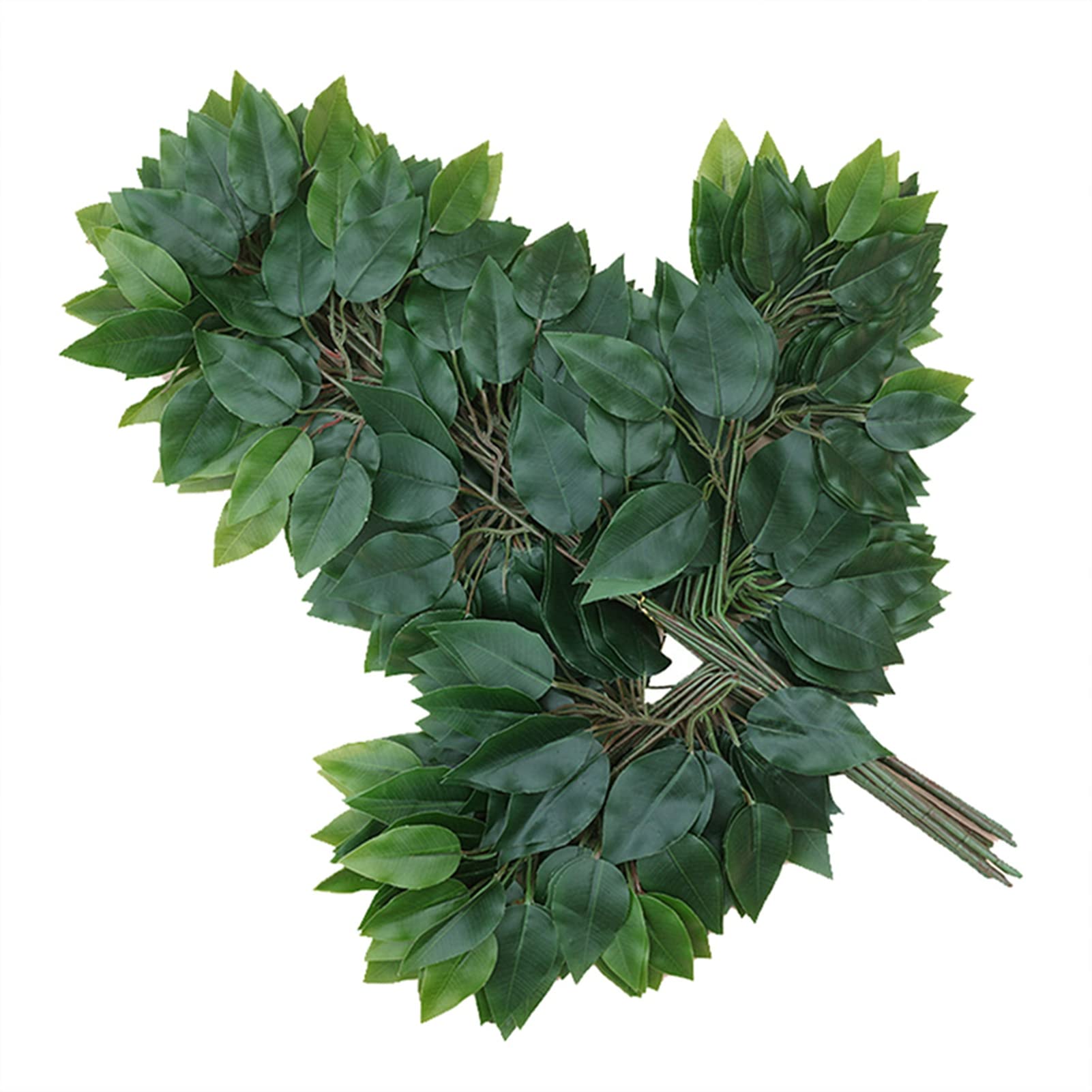 Artificial Plant Artificial Flowers Exquisite 12Pcs Banyan Maple Tree Leaves Home Party Garden DIY Decoration Home Decor-Banyan Leaves