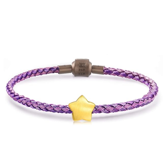 Chow Sang Sang CHOW SANG SANG 999 24K Gold Charme Lucky Star Mini Charm Bracelet for Women 92305C