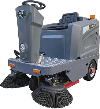 HO1280 50.4" Ride-On Floor Sweeper, 92,800 sq ft/h, 26.4Gal Large Capacity Hopper, 35 Hill Climb, 800W Brushless Motor, for Large Area Warehouse, Factory, School and Parking Lot, Grey