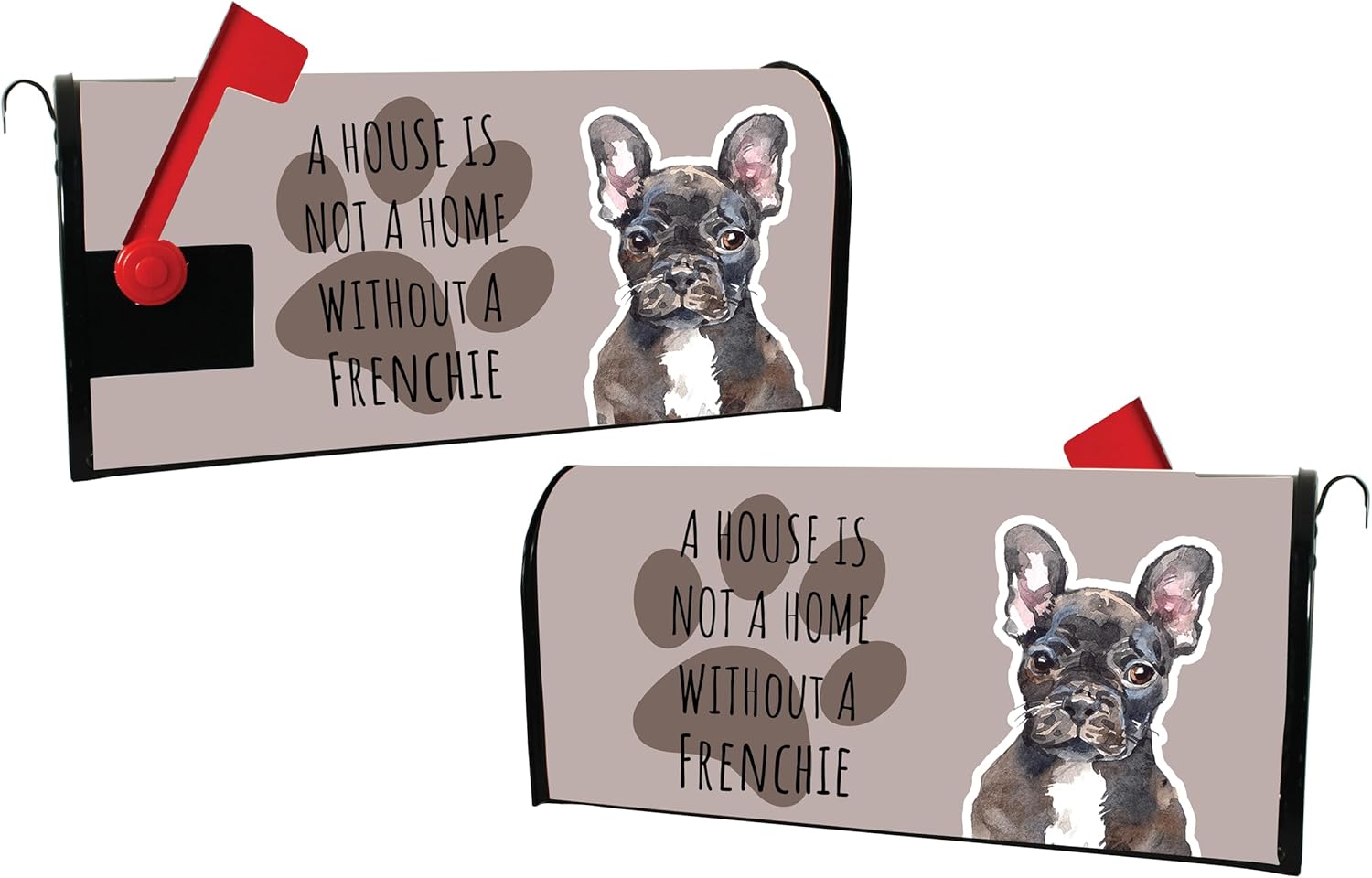 I Love My Frenchie French Bulldog Magnetic Mailbox Cover (Large)