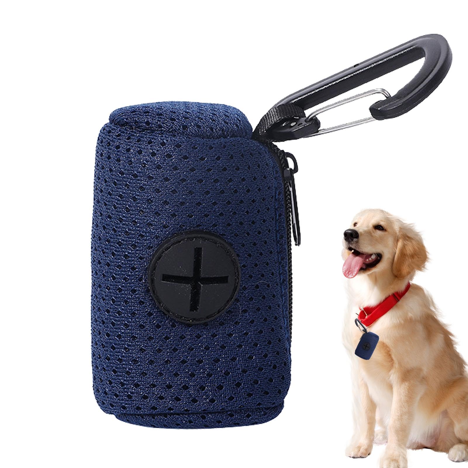 Pochette à Crottes Portable Pour Chien - Organisateur De Sacs à Déjections Avec Boucle Pratique Pour Promenade Et Randonnée - Rouge - 4