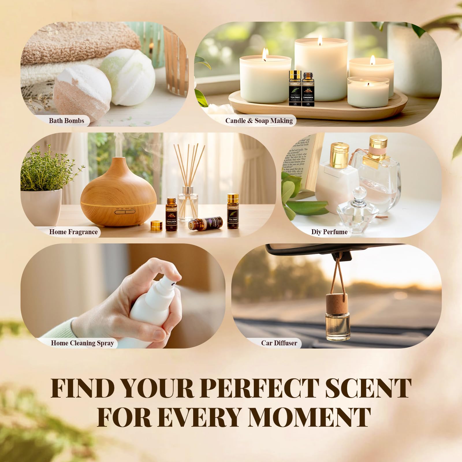 Amazon.com: 72 Pcs Pure Essential Oils Gift Set for Diffuser