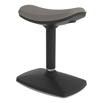 Learniture Adjustable-Height Active Motion Stool w/Saddle Seat - Flexible Seating for School Classroom, Office or Home - Gray LNT-NUS500-GR-SO