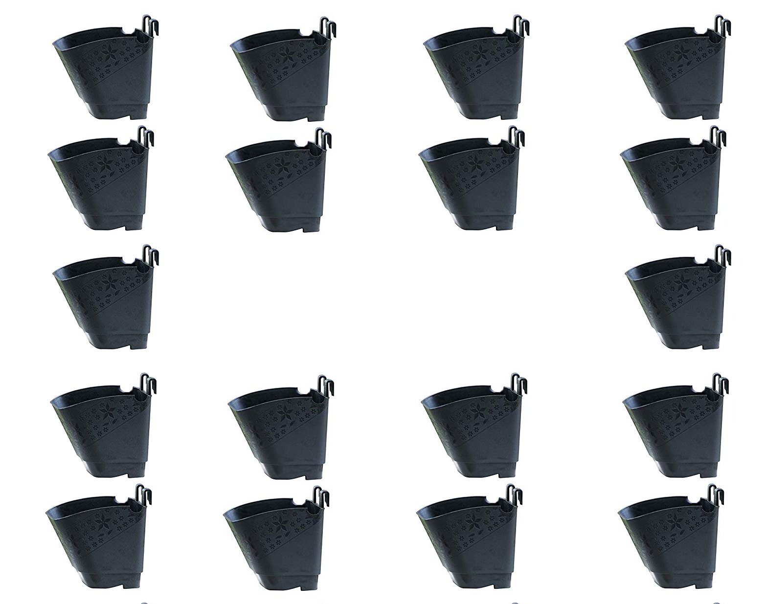 Novicz 18 Pcs Vertical Garden Pots and Planter Wall Hanging Pots for Plants, Black (B07FJZDBBY) Amazon Price History, Amazon Price Tracker