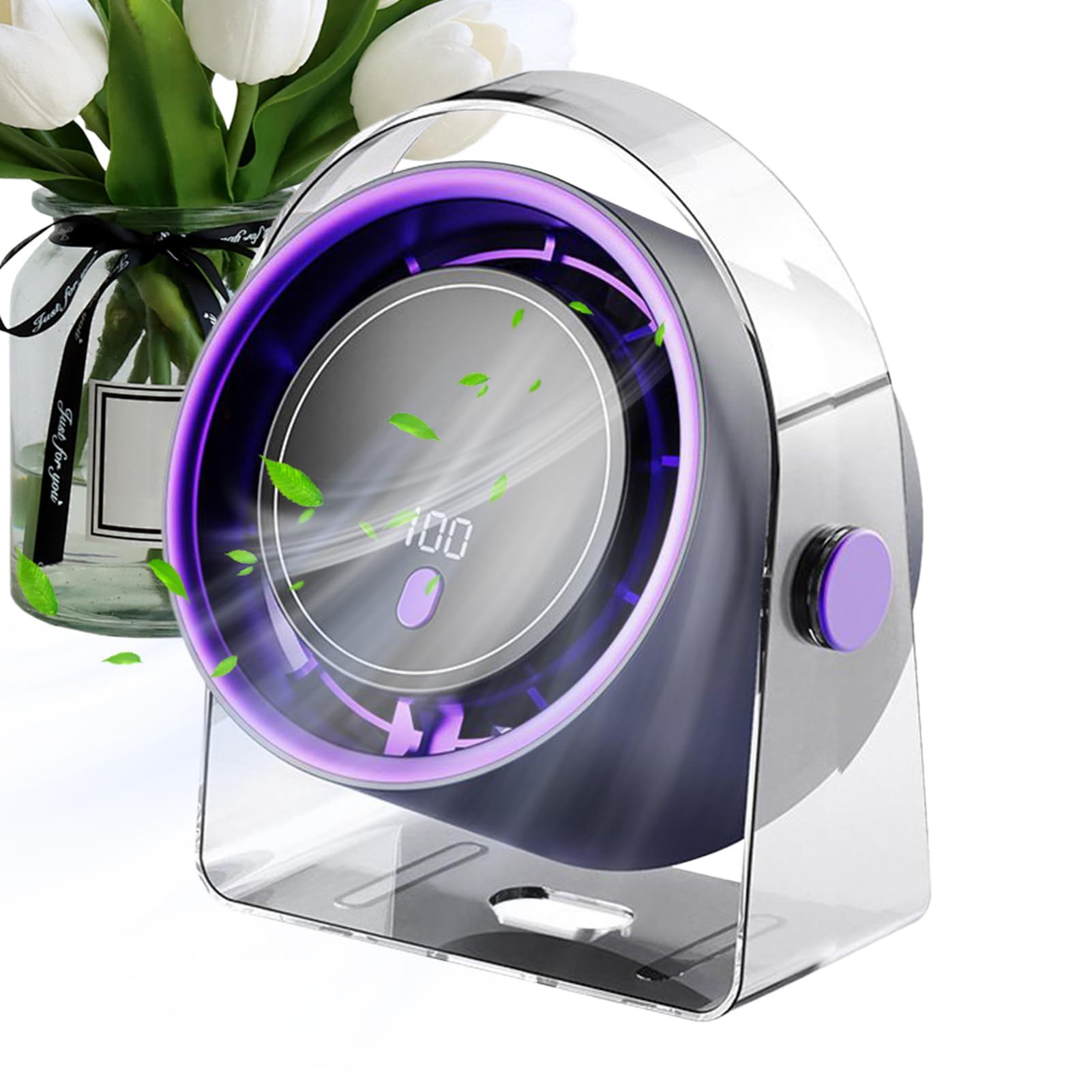 Ventilateur de table portable sans feuilles contre la chaleur au bureau et au camping