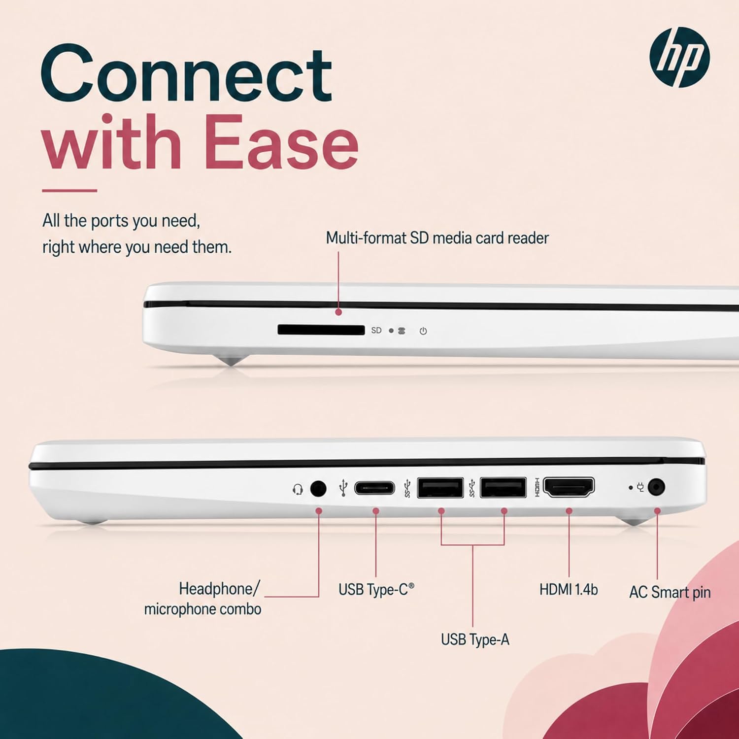 HP Ultrabook with Sleek Design, 8GB RAM, Microsoft 365 1-Year, Intel 4-Core, Micro-Edge Display, Flash-Based Storage, Fast Charge, Windows 11, Wi-Fi 6, no Mouse | Light and Slim for Everyday Use image 6