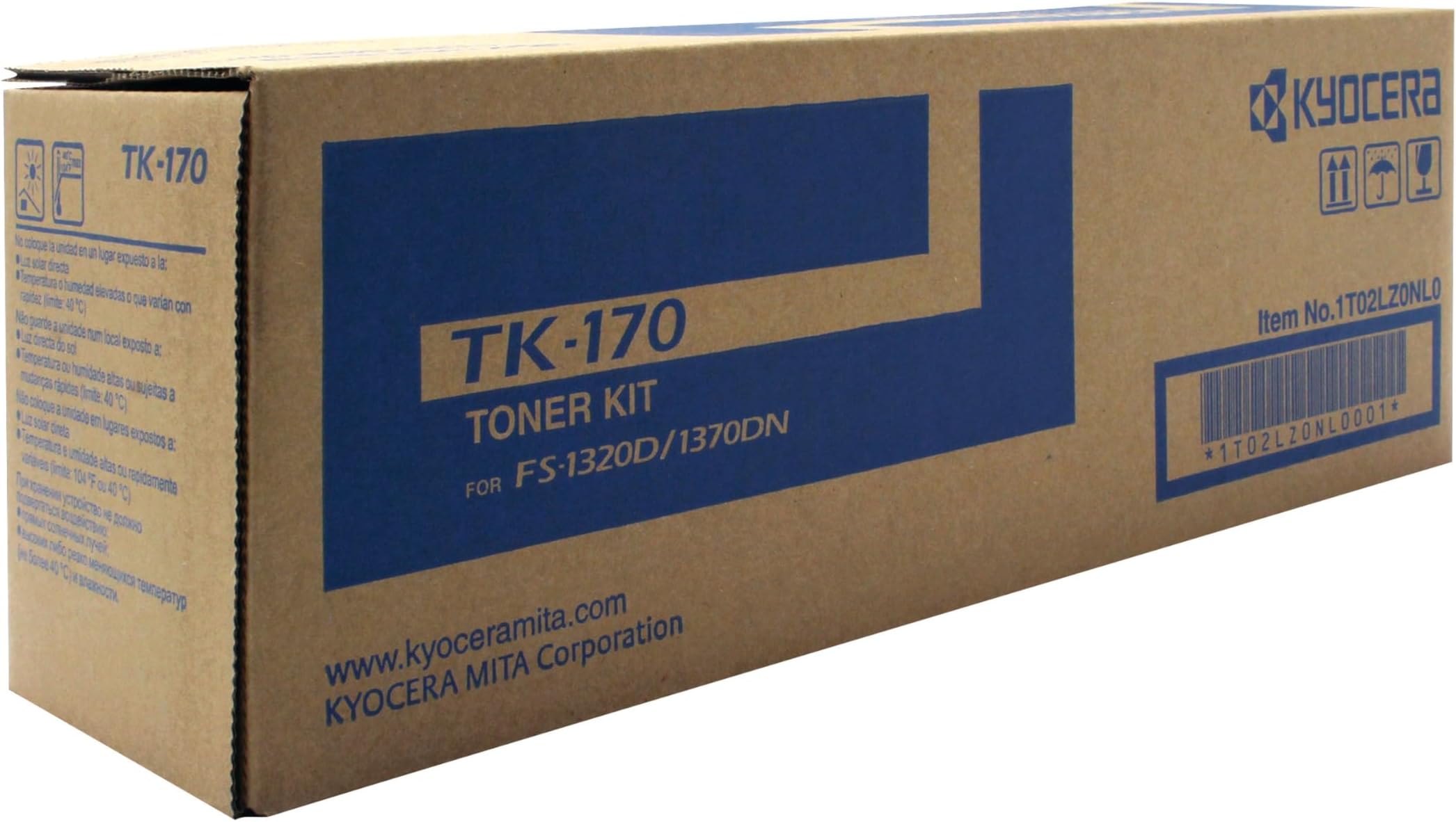 TK-170 K Toner Black, Original Premium Printer Cartridge 1T02LZ0NLC for ECOSYS P2135d, ECOSYS P2135dn, FS-1320D, FS-1370DN