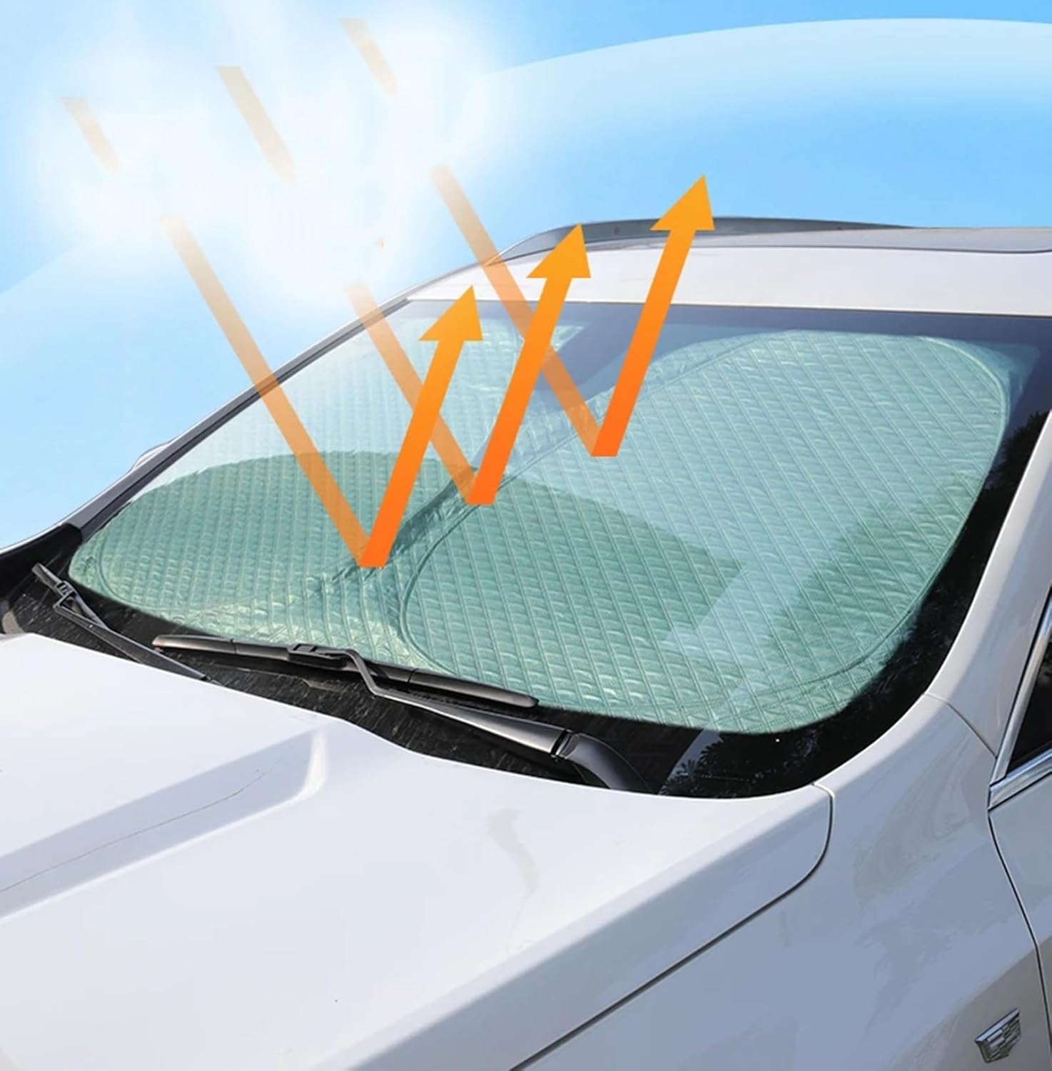 Szyby przeciwsłoneczne do Audi A4 B8 Sedan 2007 2008 2009 2010 2011 2012-2015, składana pogrubiona osłona przeciwsłoneczna przed promieniowaniem UV utrzymuje Twój pojazd w chłodzie