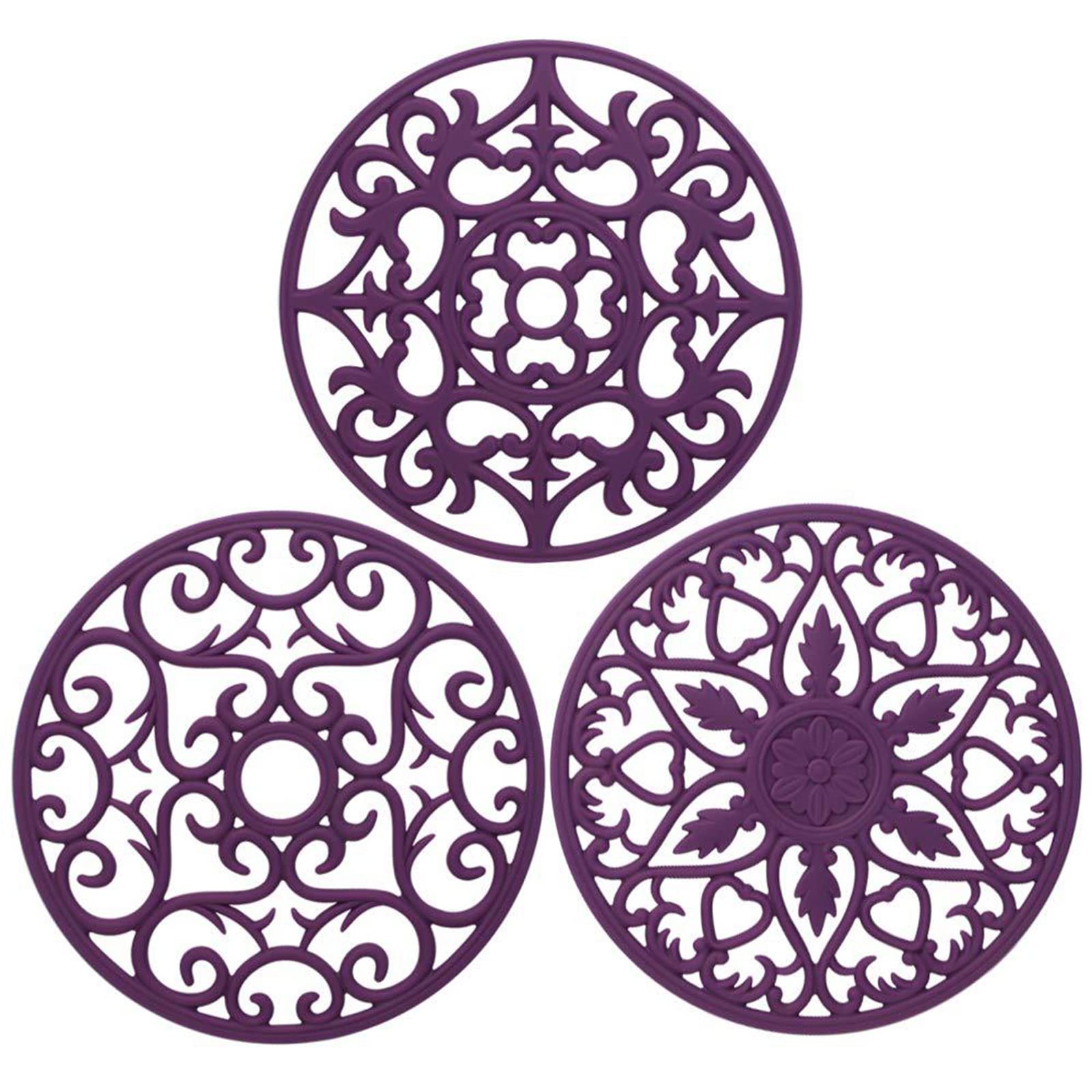 Kalttoy Round Silicone Mat Drink Cup Coasters Pot Holder Table Placemat Kitchen Accessories Christmas Coasters for Drinks Table