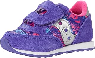 Baby Jazz Hook & Loop Sneaker, Purple Swirl, 4.5 US Unisex Big Kid