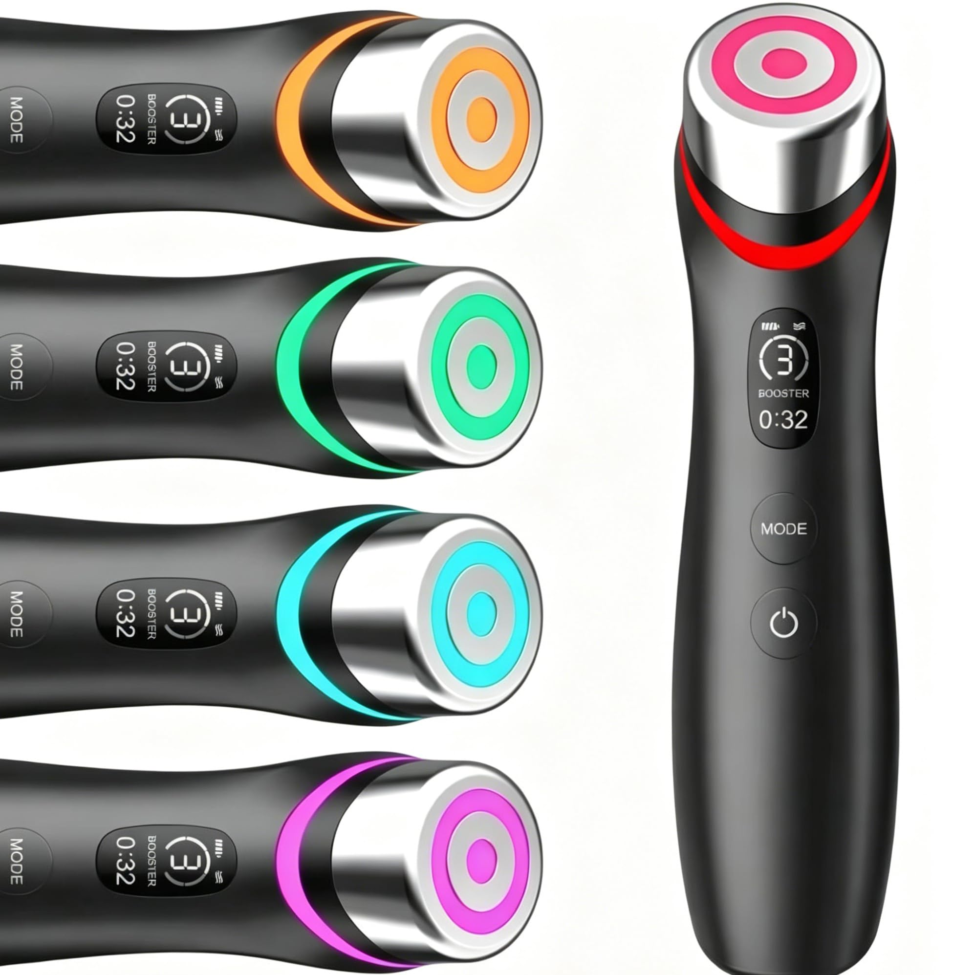 Upgraded Version | 6-in-1 Real Glass Glow Device | Looking Glass Skin with Enhanced Absorption, Radiance, Elasticity, Pore Care | LED Anti-Wrinkle Device | Skin Care Firming, Toning-image-40
