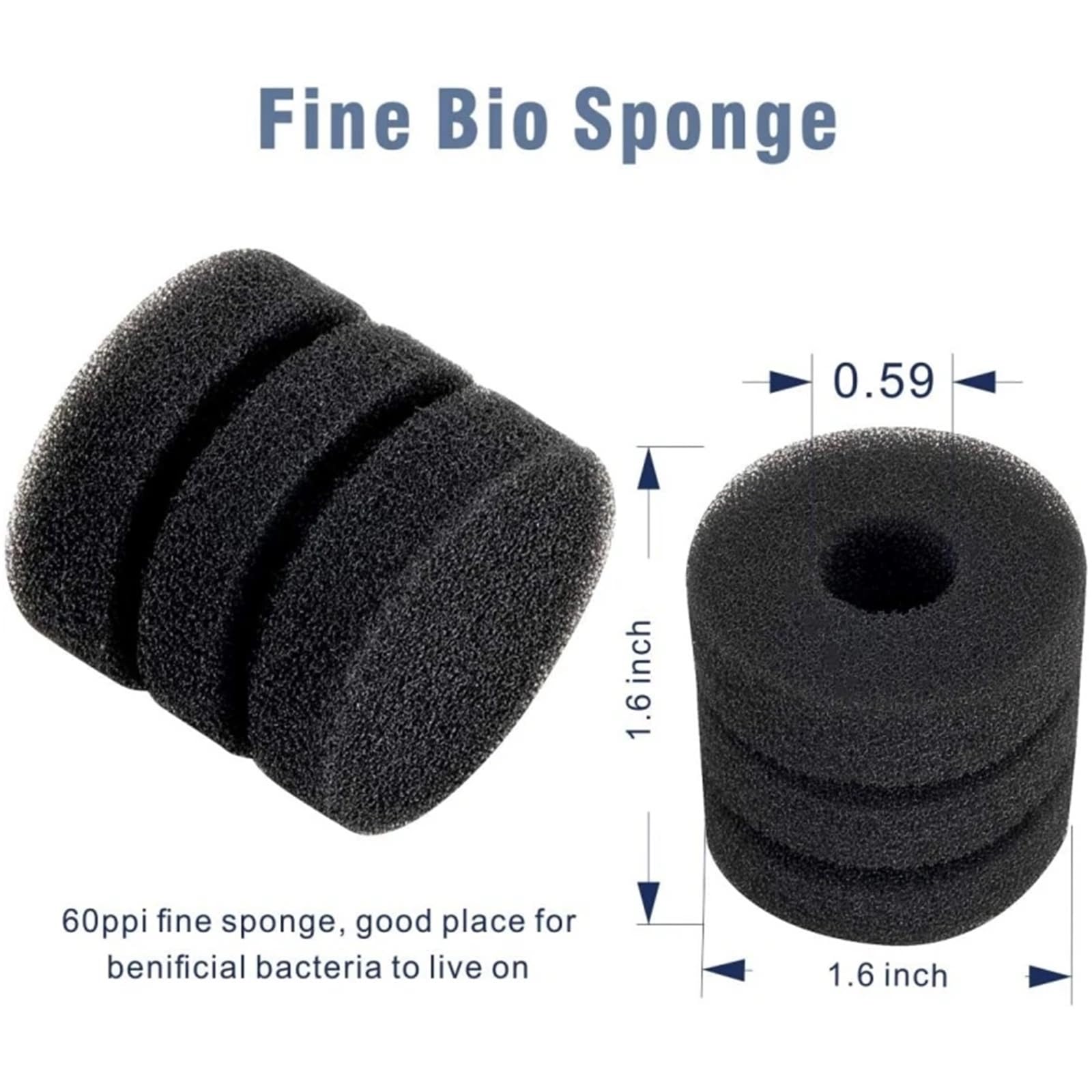 Filtros para peceras, 2 mini filtros de esponja para acuario, bomba de aire para estanque, suministros bioquímicos con ventosa fuerte, filtro de acuario