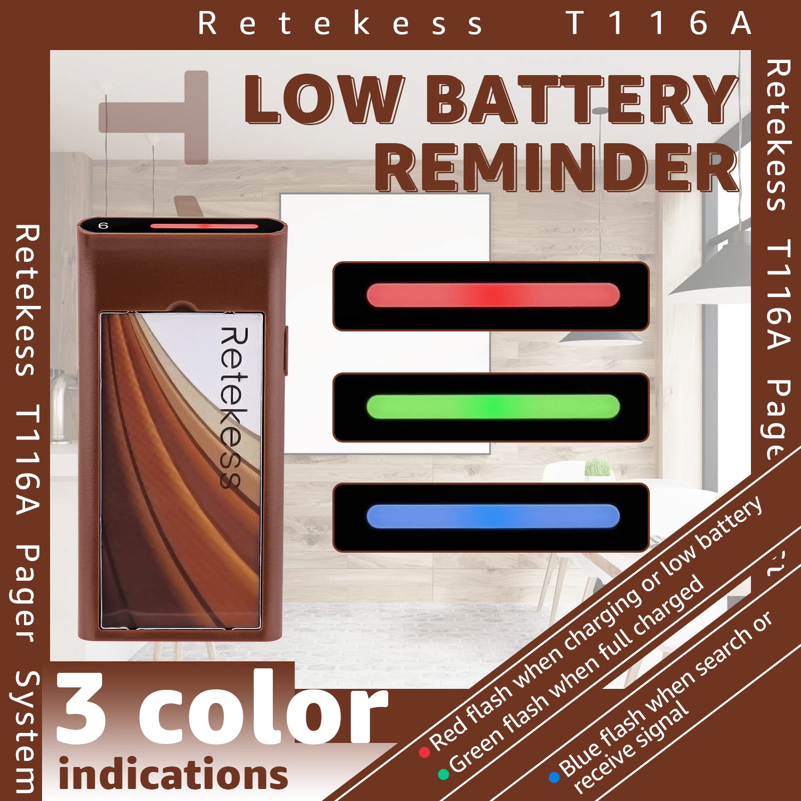 Buy Retekess T116A Restaurant Pager, Wireless Paging System, Low