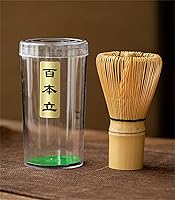 Vista 4 de Batidor de matcha – Batidor de bambú para polvo matcha, hecho a mano orgánico tradicional japonés Chasen, agitador de matcha de 100 puntas Wisk