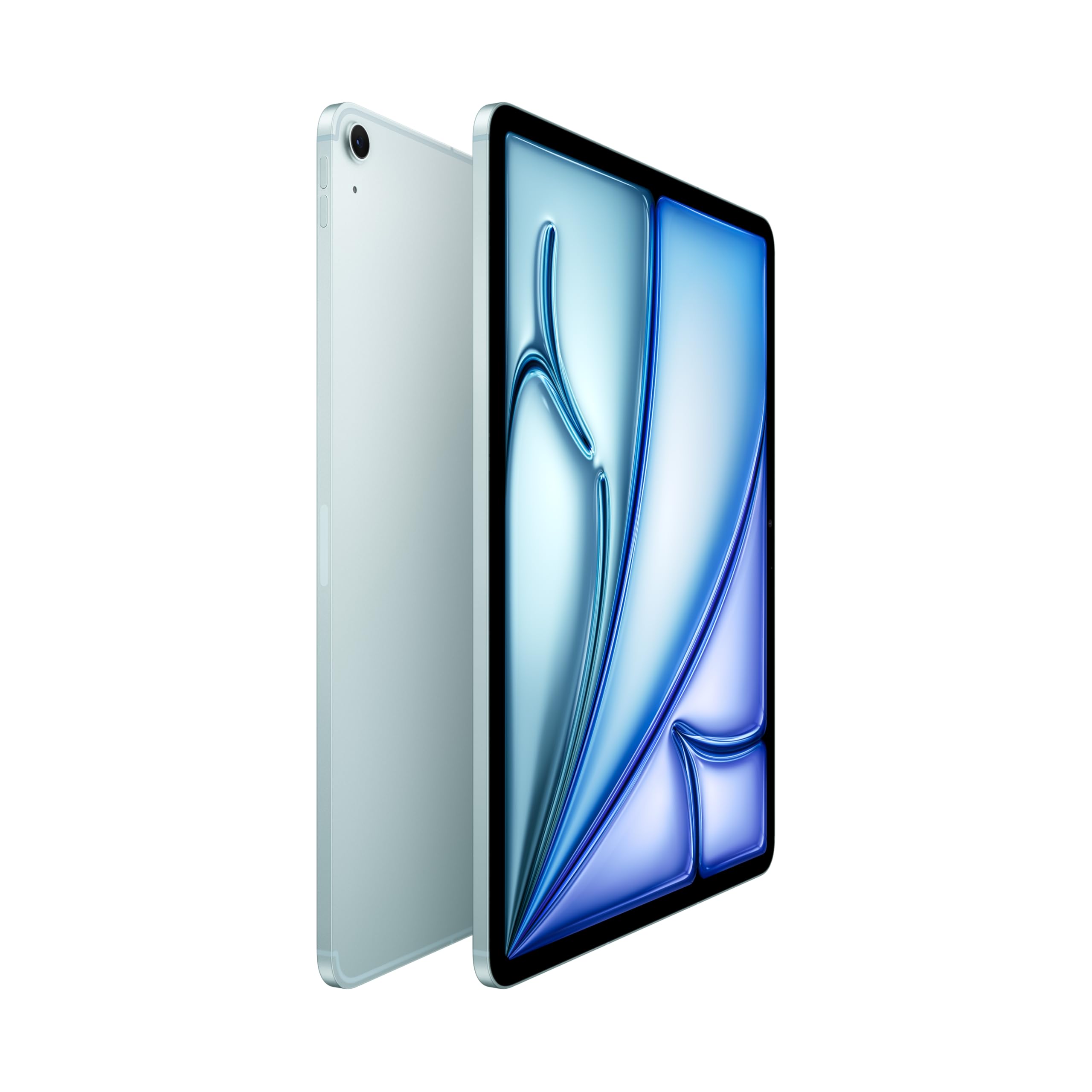 Apple iPad Air 13'' con chip M3: Apple Intelligence, 128 GB, fotocamera frontale e posteriore da 12MP, Wi-Fi 6E + reti cellulari 5G, Touch ID, un giorno intero di batteria — Azzurro