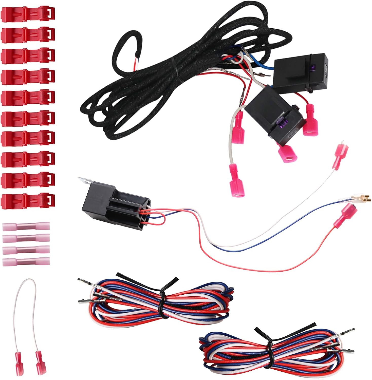 Sanooer Wiring Harness Compatible with 2019-2024 Chevy Silverado 1500 Towing Mirrors for Cargo Lights Running Lights Turn Signal