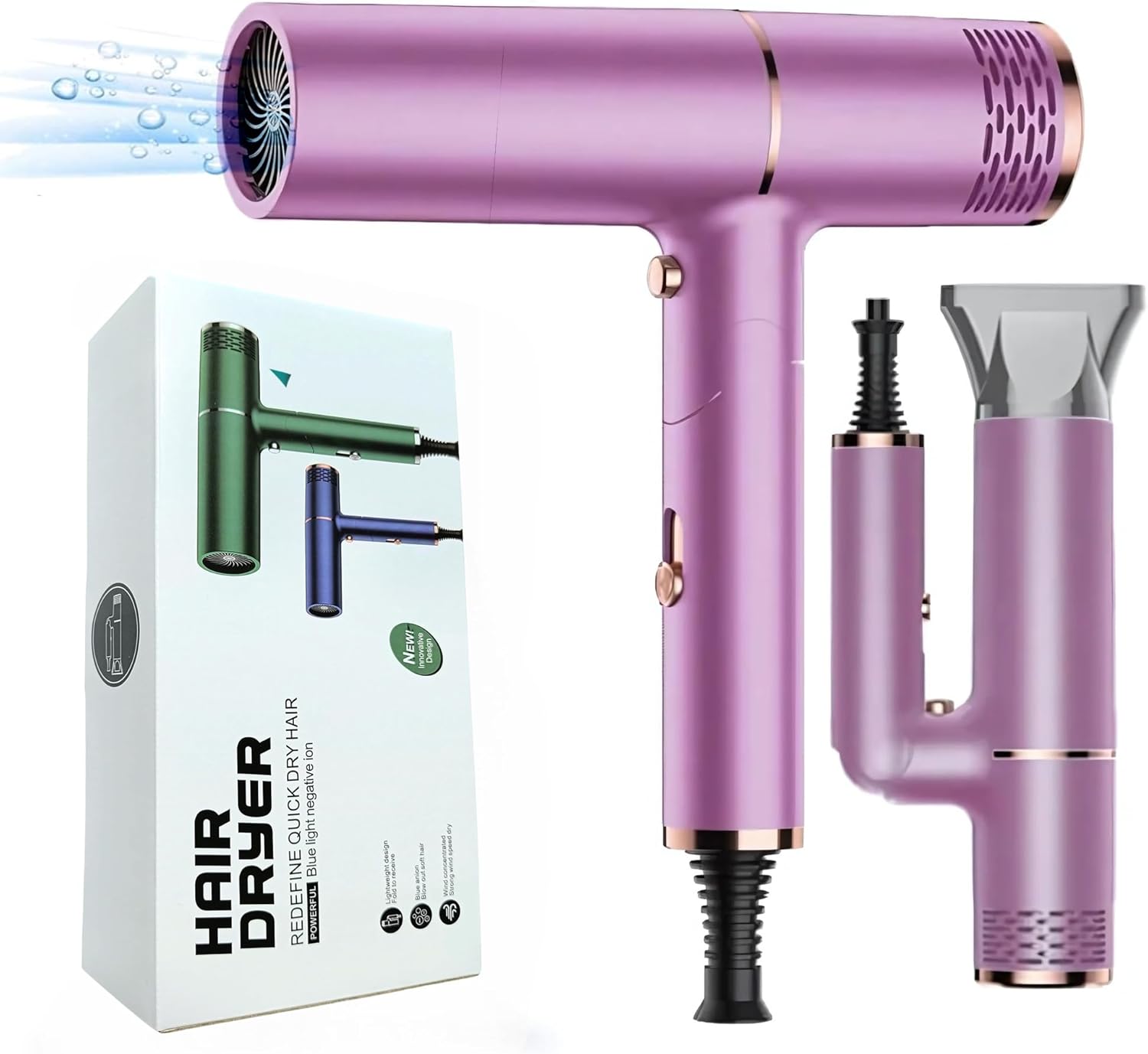 Powerful 1800W Travel Hairdryer for Women, Foldable Ionic Hair Dryer for Fast Drying, Compact and Portable Mini Blow Dryer with Negative Ion. Ideal for Hotel and Travel (Pink, One Size) Powerful 1800W Travel Hairdryer for Women, Foldable Ionic Hair Dryer for Fast Drying, Compact and Portable Mini Blow Dryer with Negative Ion. Ideal for Hotel and Travel (Pink, One Size)