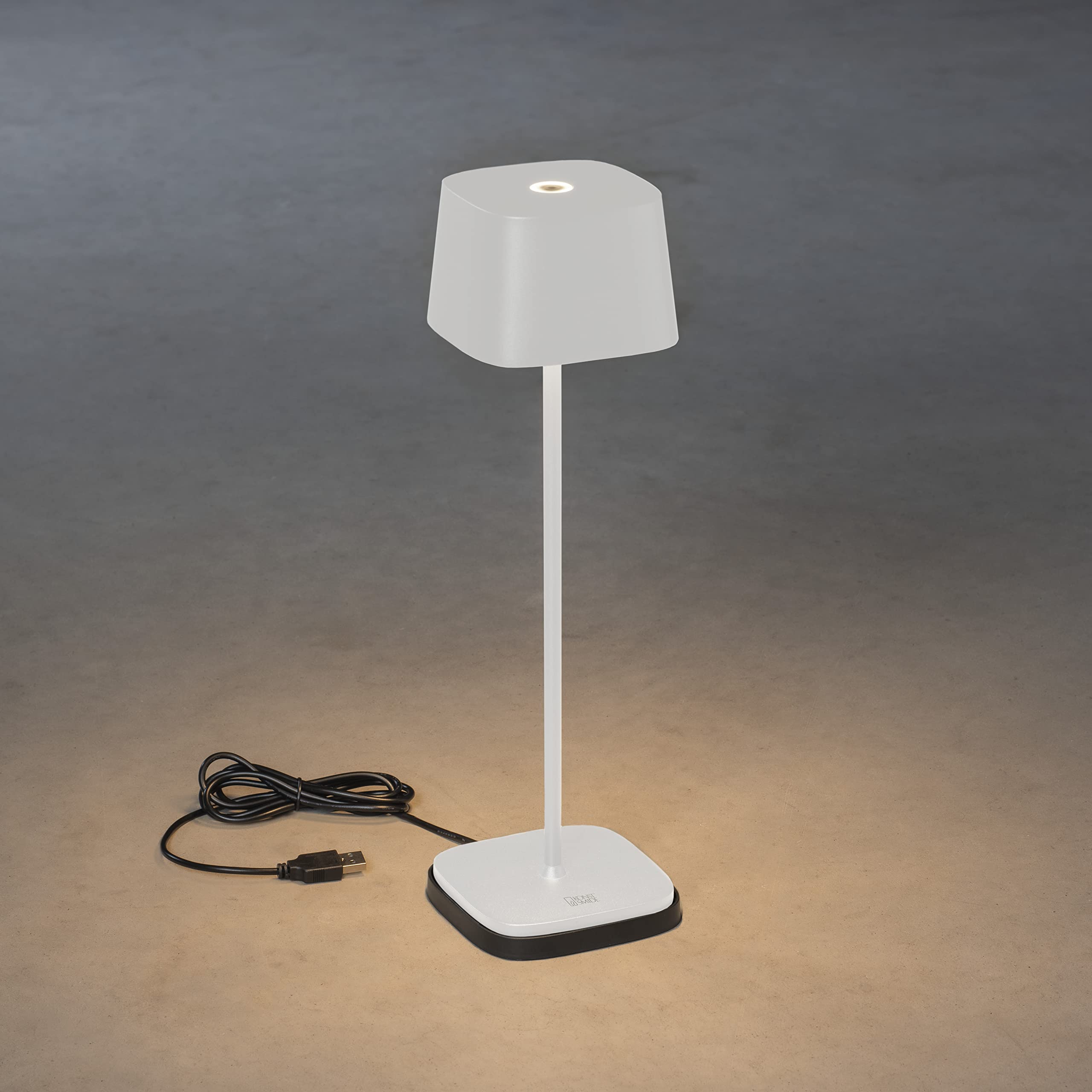 Konstsmide Lámpara de mesa Capri | Blanco | Interior/Exterior | USB/batería | 7814-250