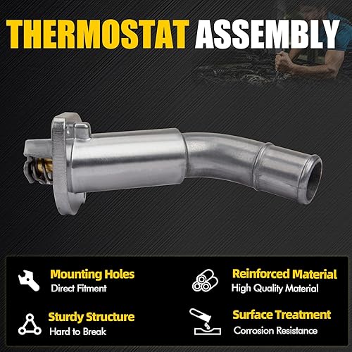 Miniatura 5 de Conjunto de carcasa de termostato compatible con Trailblazer Envoy 9-7 Rainier Ascender Bravada 2002-2009 4.2L