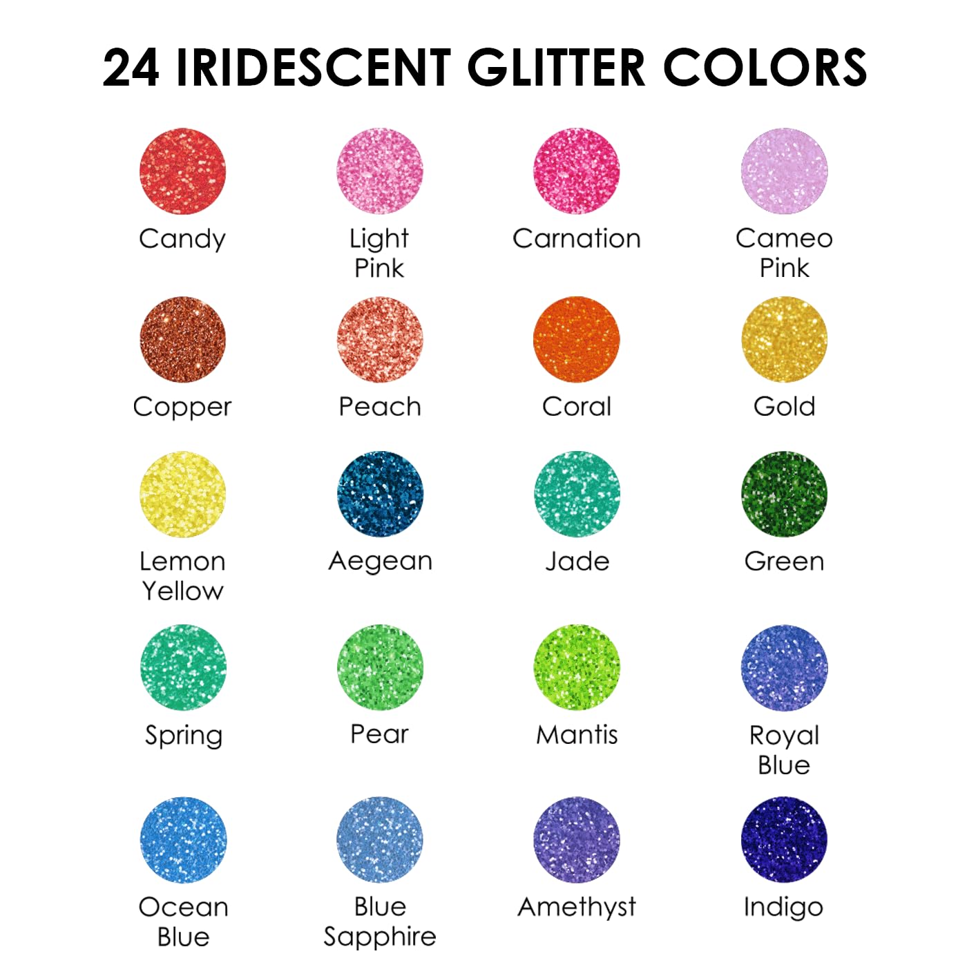 Grabie 24 Glitter Metallic Markers, Medium Tip Glitter Acrylic Paint Markers, Quick-Drying Water-based Ink Glitter Pens for Adults, DIY Crafts Making, Set of 24: Medium Tip 24 Colors Pack of 24