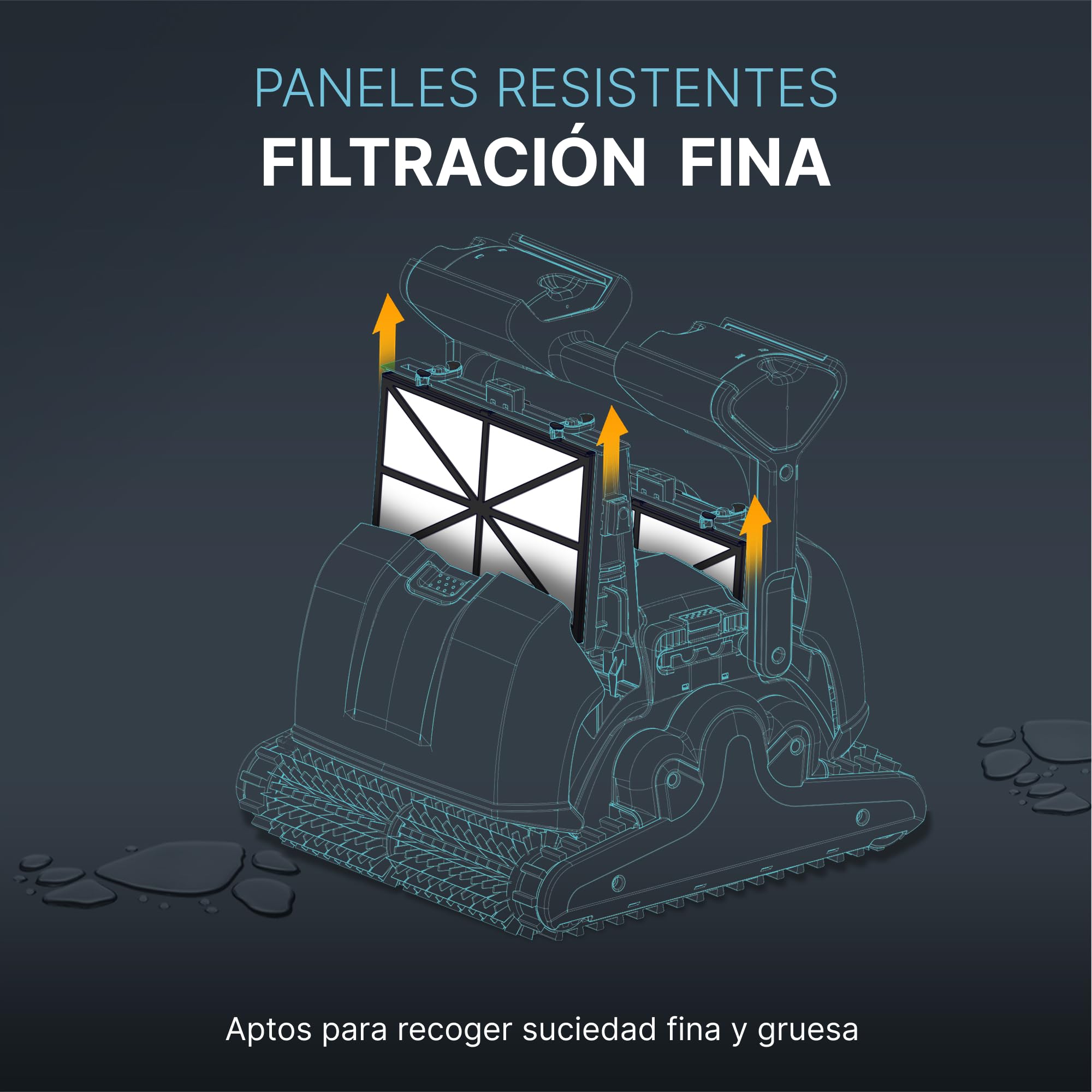Dolphin Piezas de Recambio Originales - Paneles Filtro Fino (Pack de 4) - Ref. Maytronics: 9991433-R4