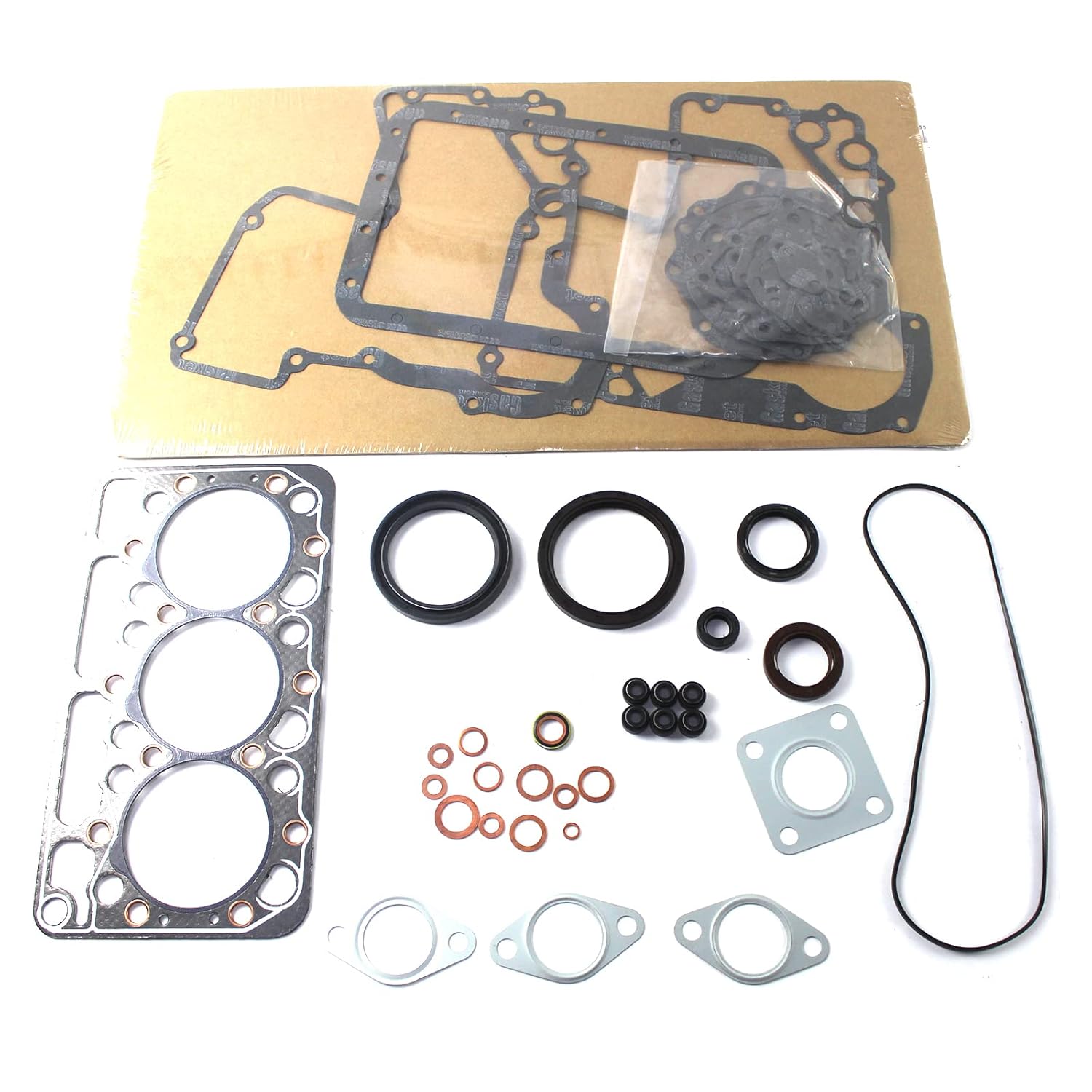 D950 Engine Gasket Kit Full Set with Head Gasket for Kubota D950 D950B D950SB D950-FM Engine Tractor B7200 B8200 B1750D B20 F2000 F2100 KH61 KH41 Repair Kit